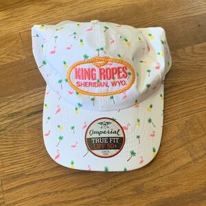 King Ropes Sheridan Wyo Hat UPF 50+ Flamingos and Pineapples Summer Hat